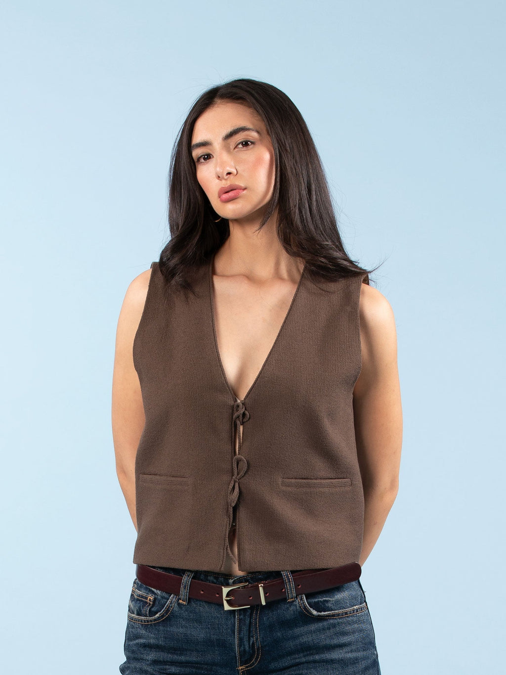 Vest with Bow Closure