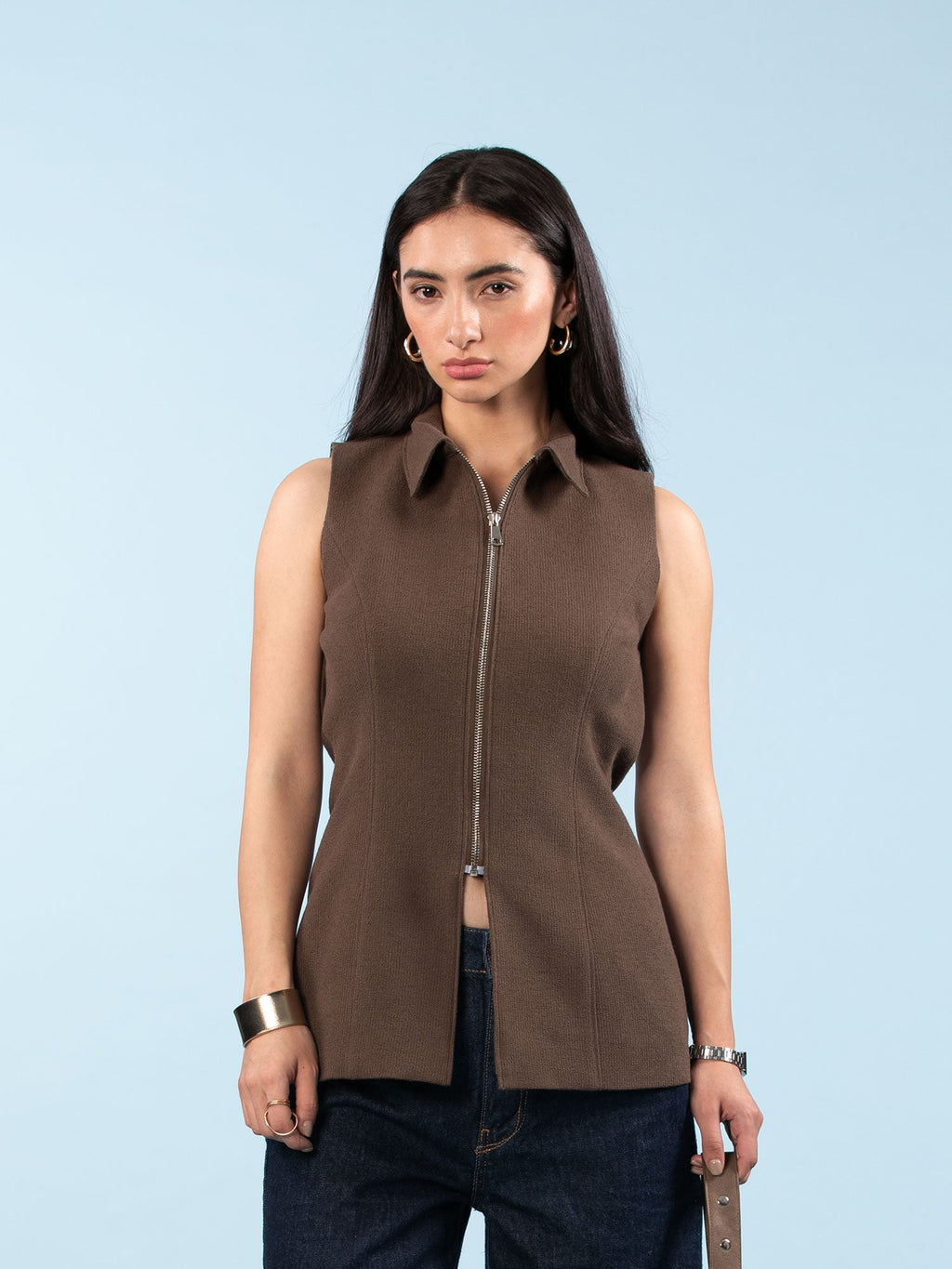 Vest with Zipper Closure