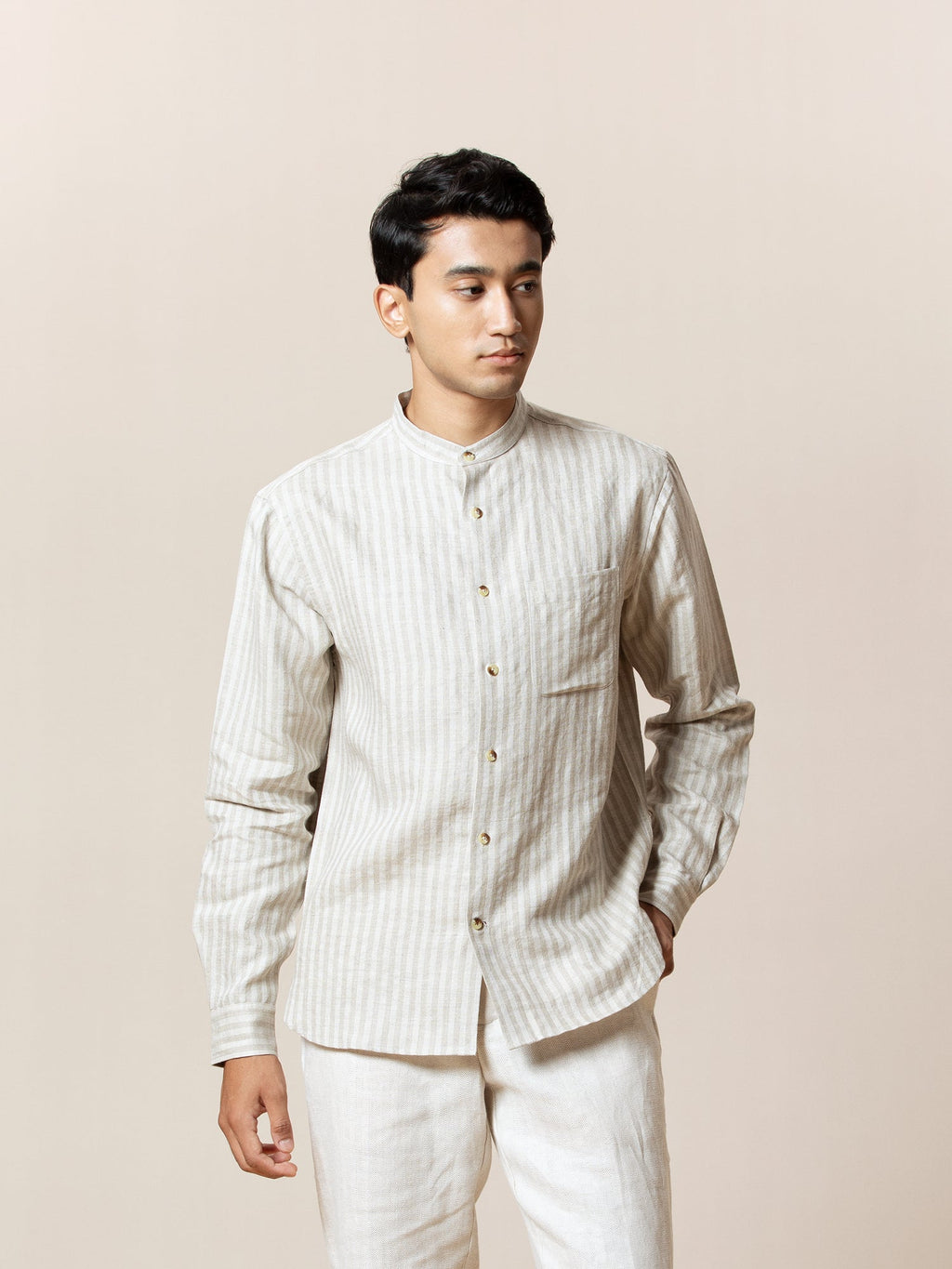 Mandarin Collared Shirt