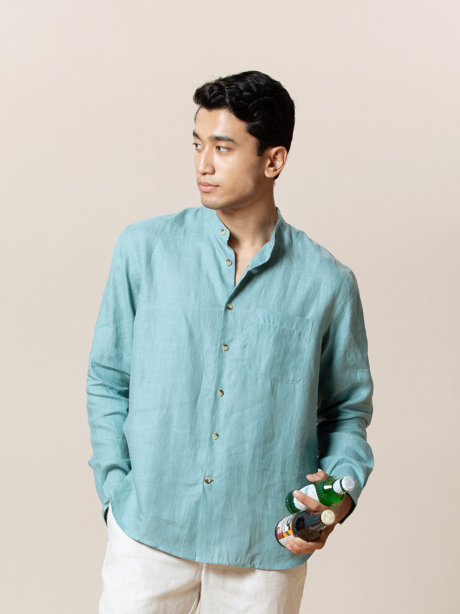 Mandarin Collared Shirt