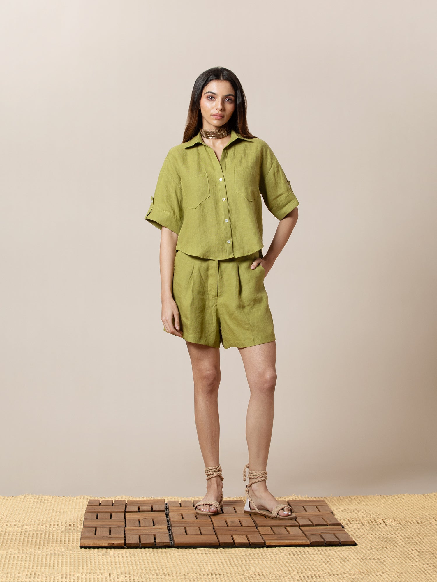 Short-sleeve Boxy Shirt