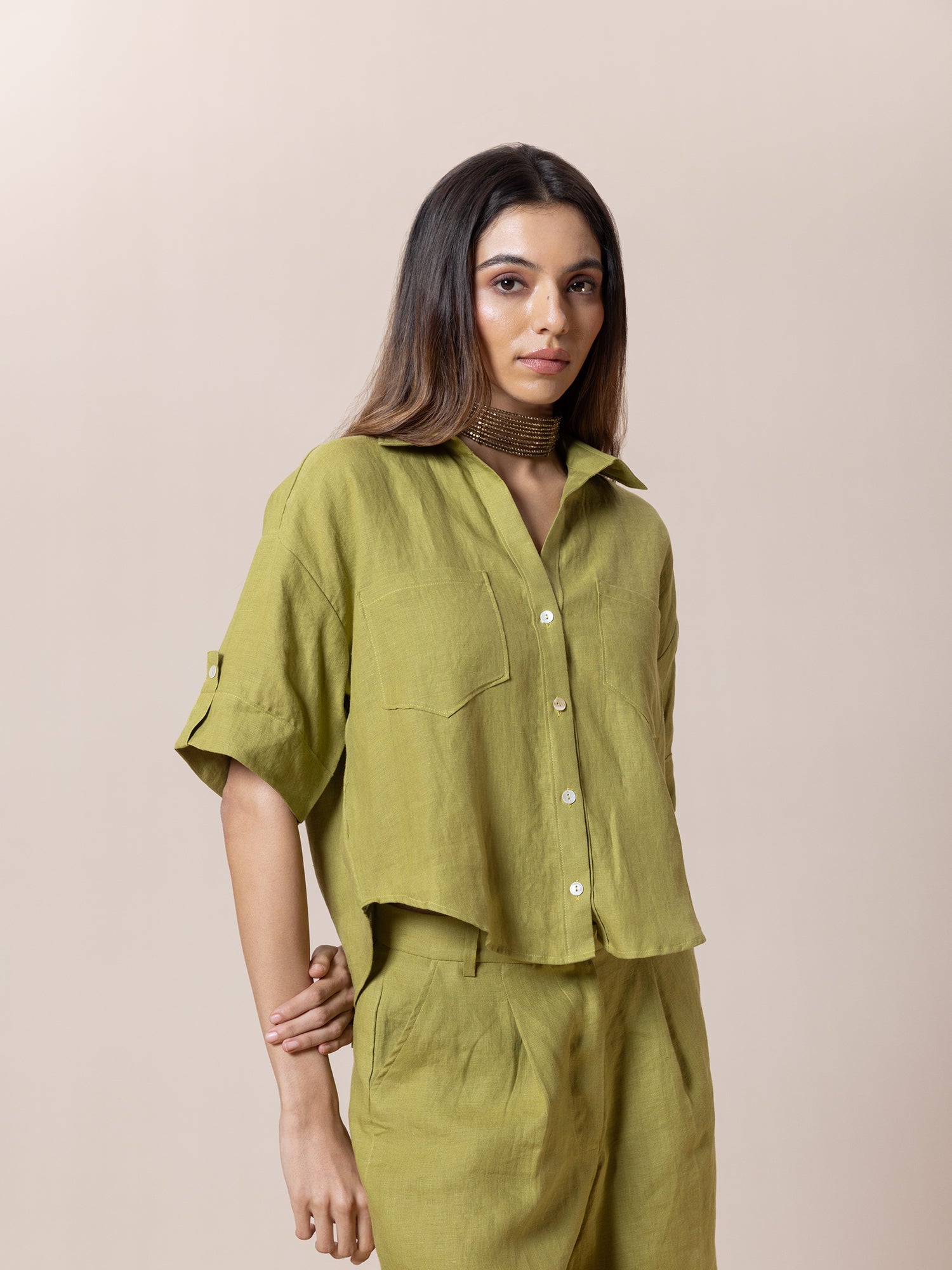 Short-sleeve Boxy Shirt