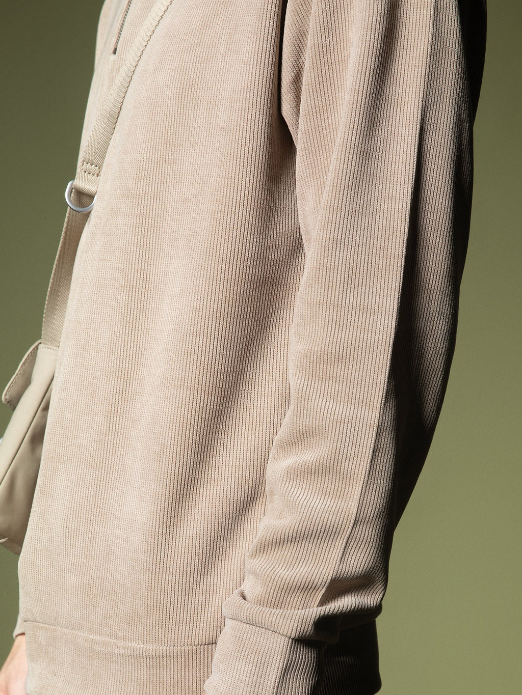 Ribbed quarter-zip sweatshirt