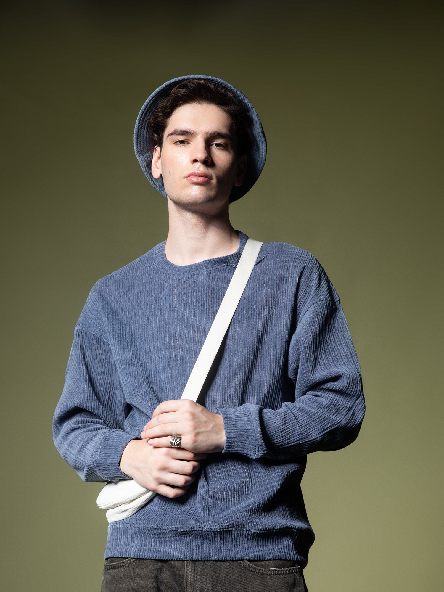 Woven texture sweatshirt