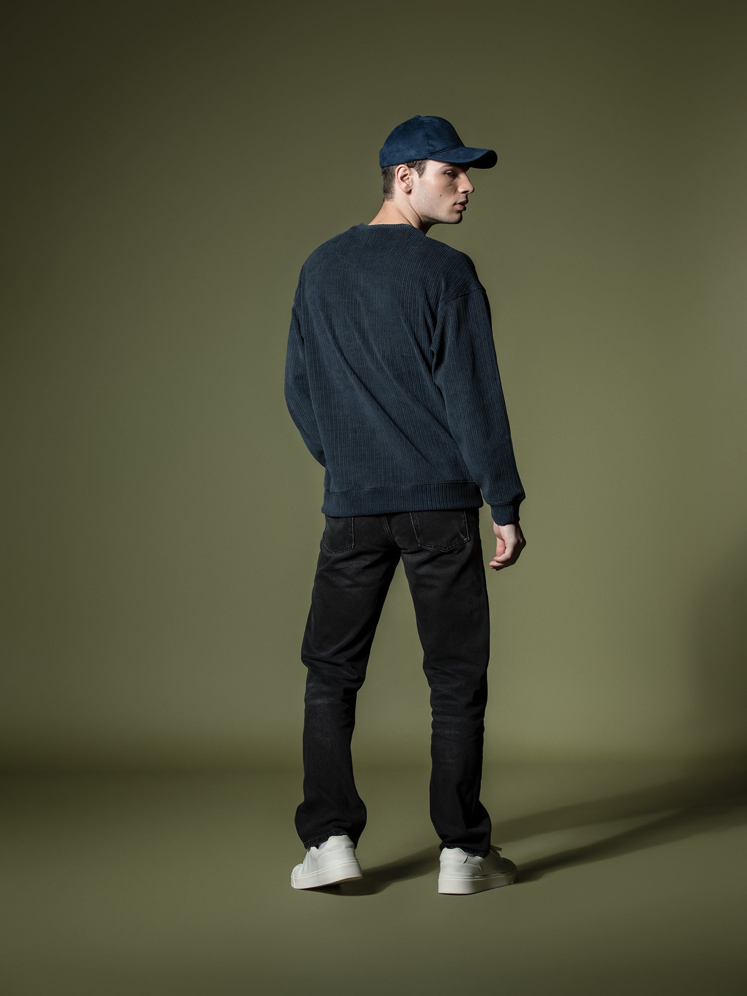 Woven texture sweatshirt