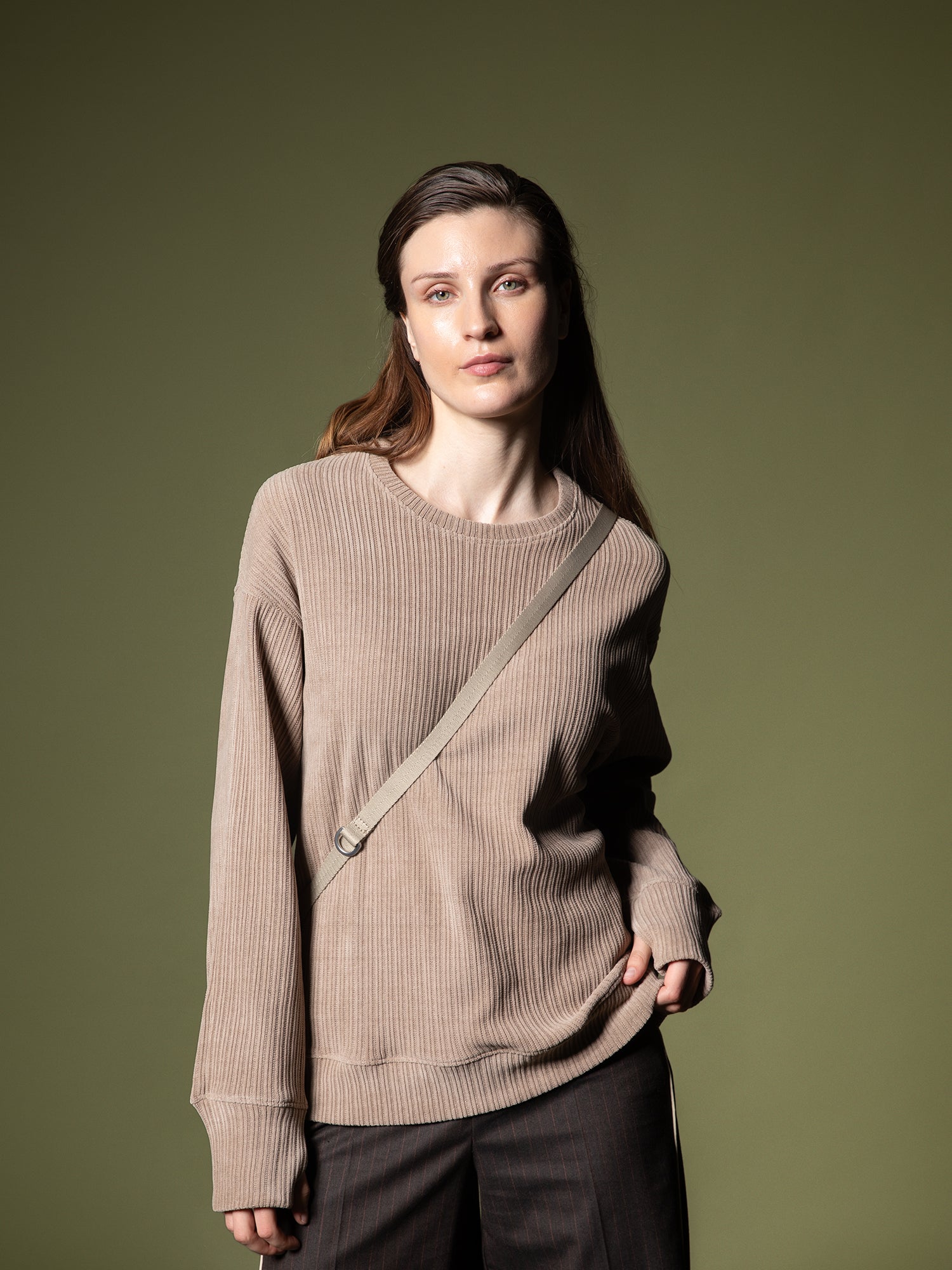 Woven texture sweatshirt