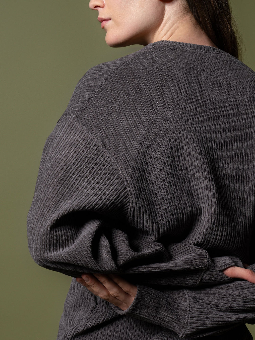 Woven texture sweatshirt
