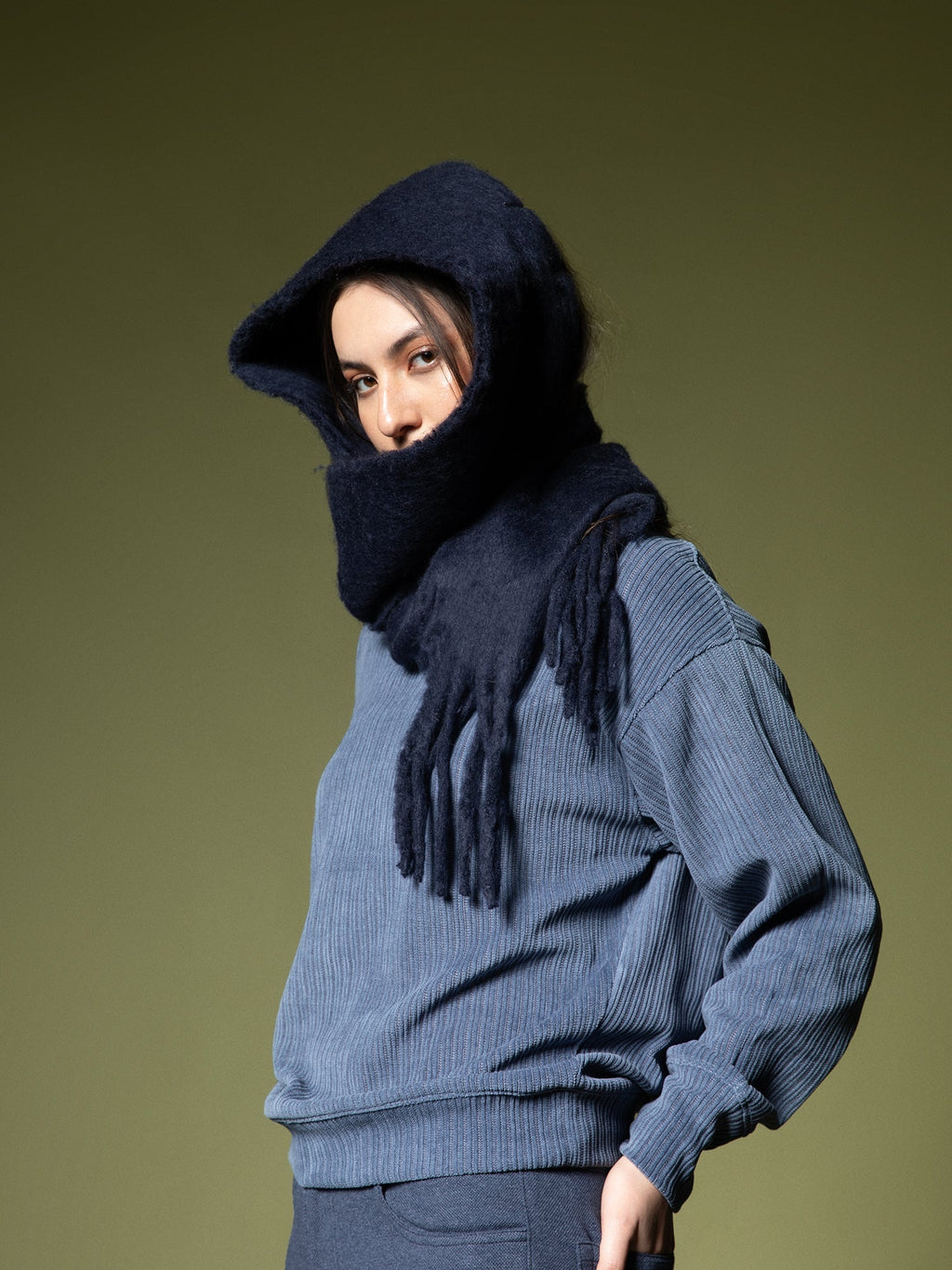 Woven texture sweatshirt