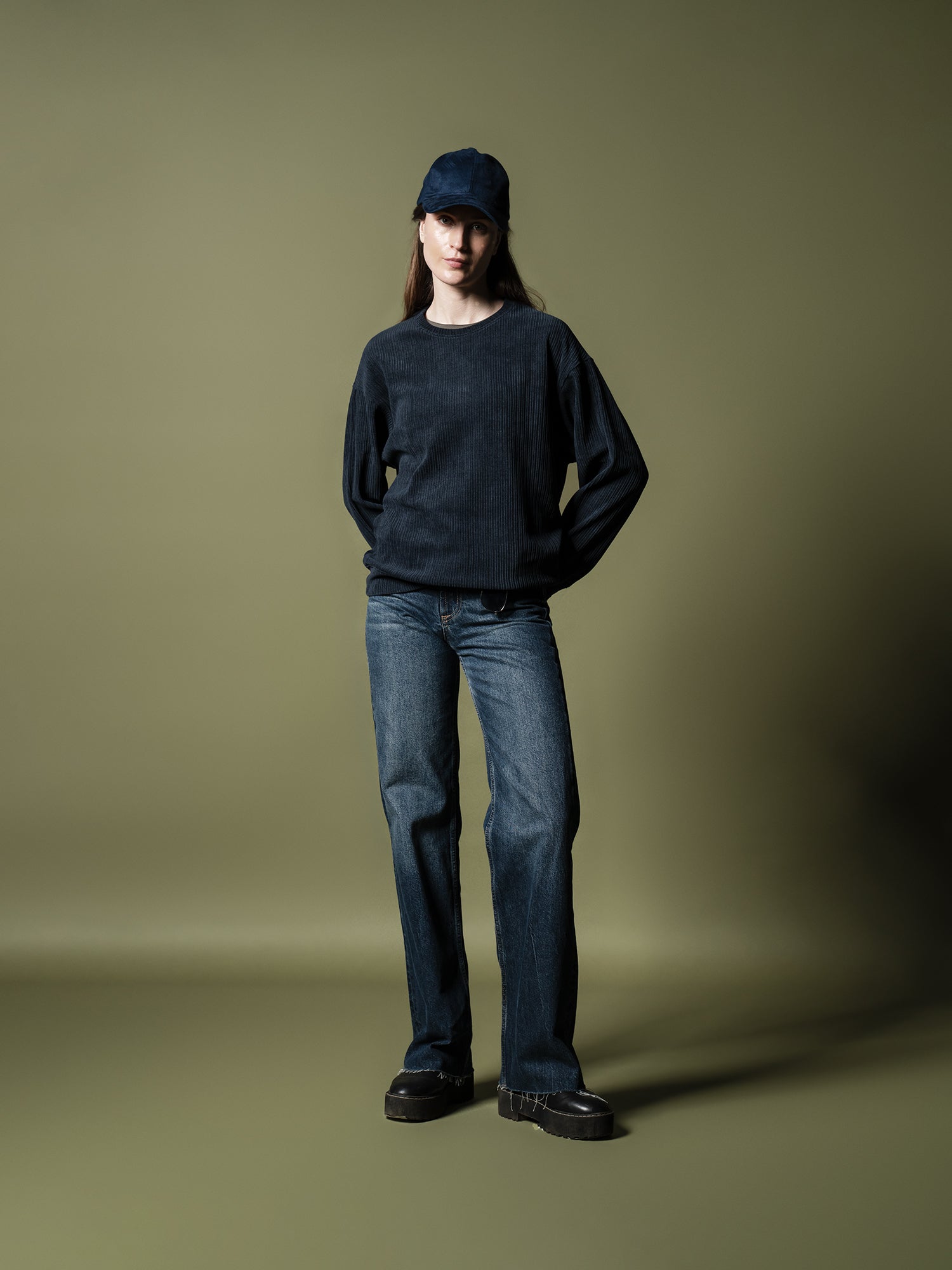 Woven texture sweatshirt