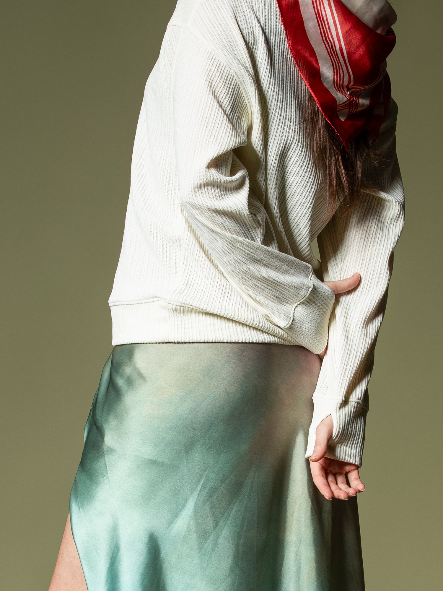 Woven texture sweatshirt