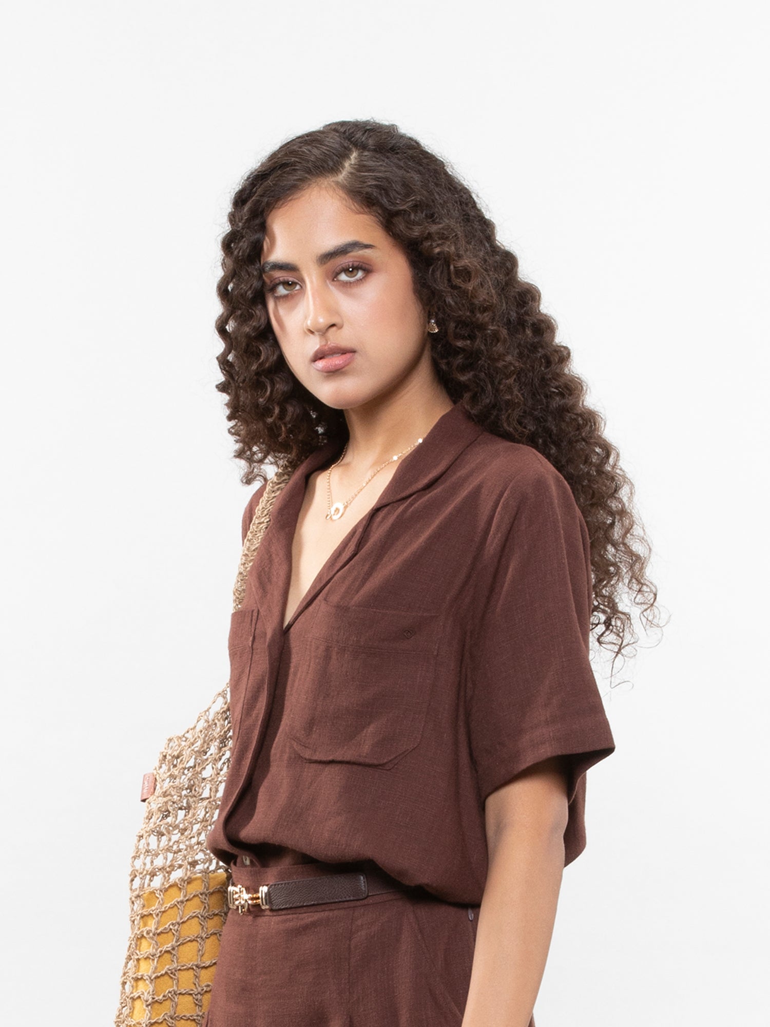 Short-sleeve relaxed shirt
