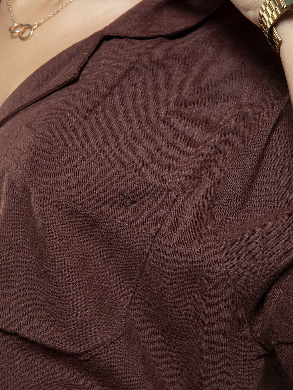 Short-sleeve relaxed shirt